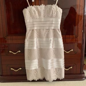 BCBG strapless lace dress
